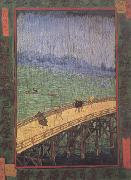 Vincent Van Gogh Japonaiserie:Bridge in the Rain (nn04) USA oil painting artist